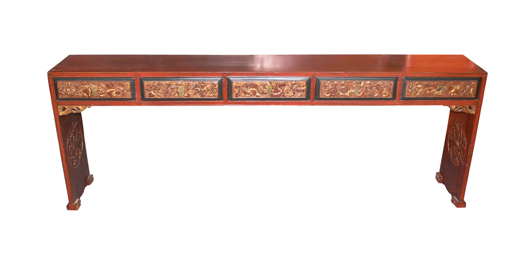 Antique Chinese Handcarved Side Table