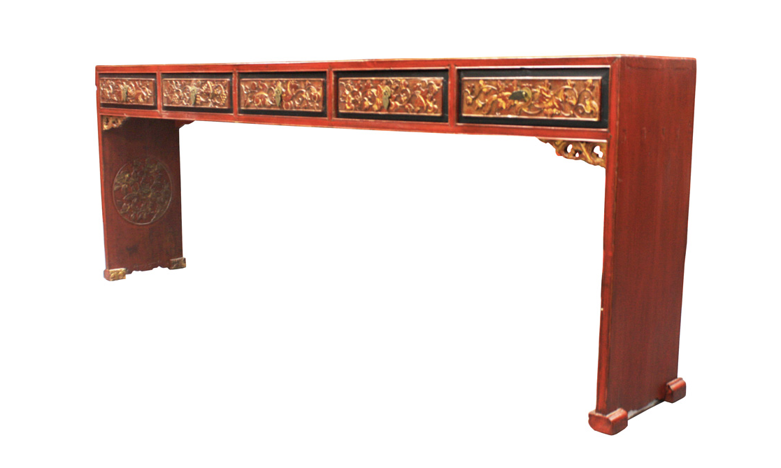 Antique Chinese Handcarved Side Table