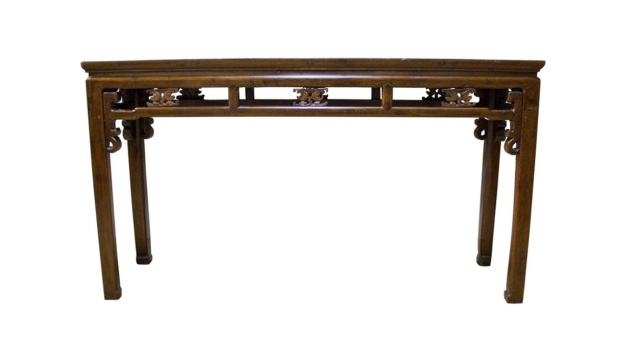 Antique Hand Crafted Brown Zhejiang Writing Side Table