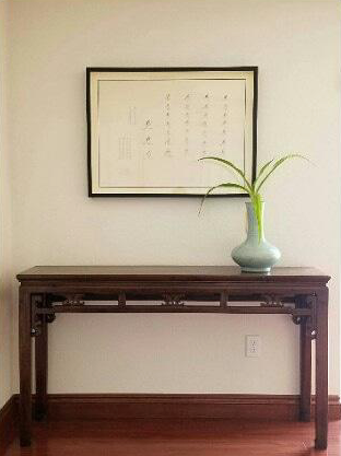 Antique Hand Crafted Brown Zhejiang Writing Side Table