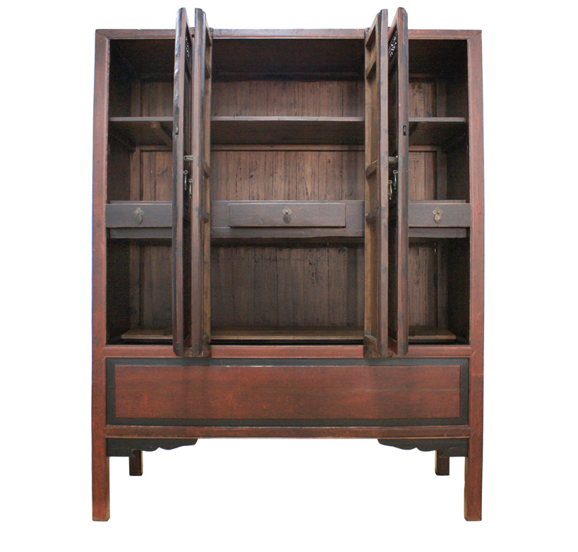 Antique Handmade Wooden 8 Panel Cabinet
