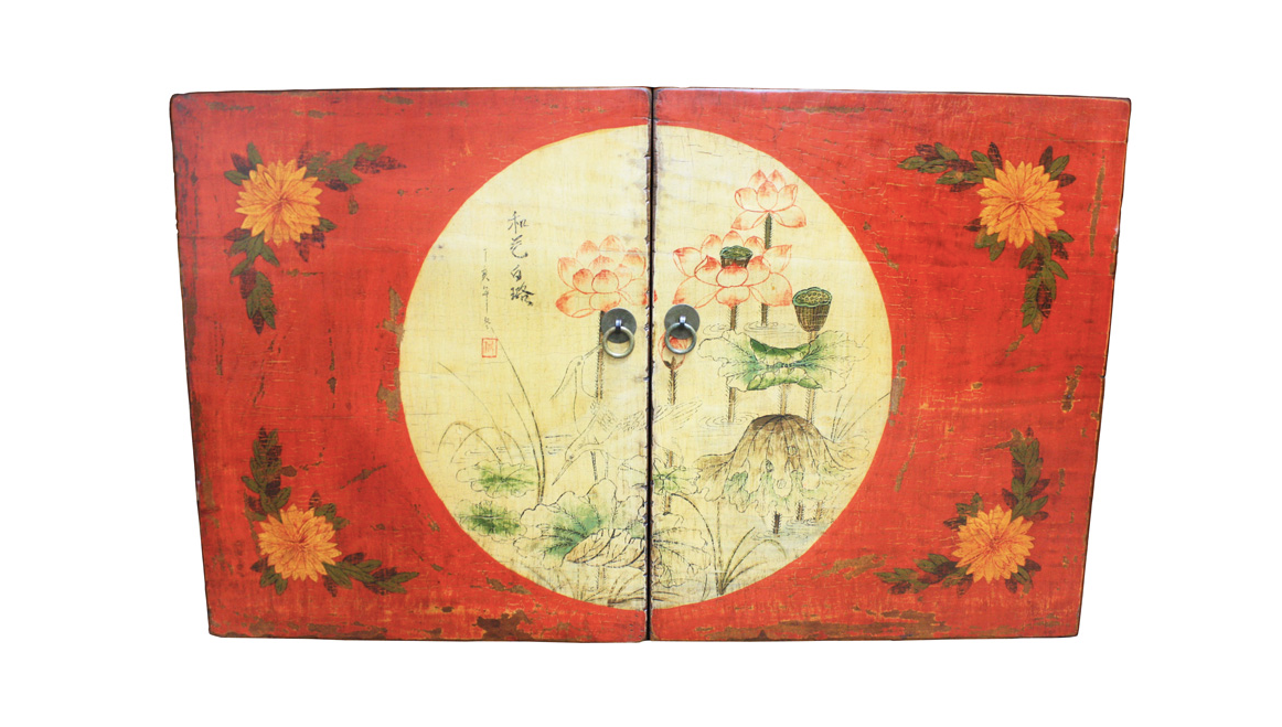 Antique Mongolian 2 Drawer Cabinet