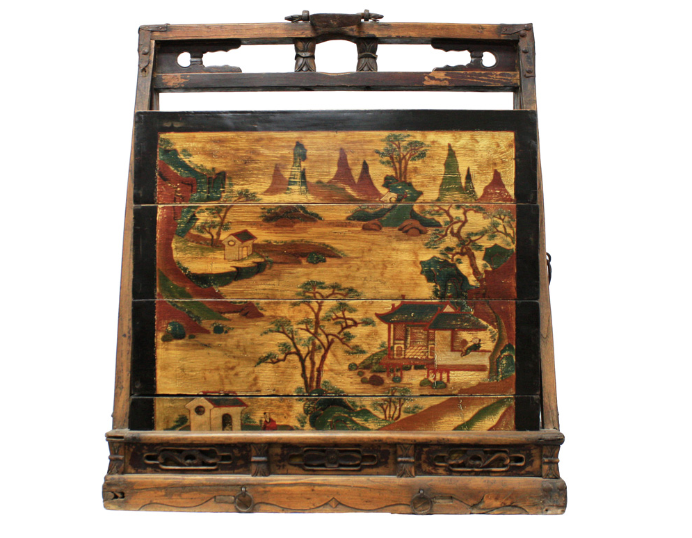 Antique Handmade Wooden 3 Tier Box