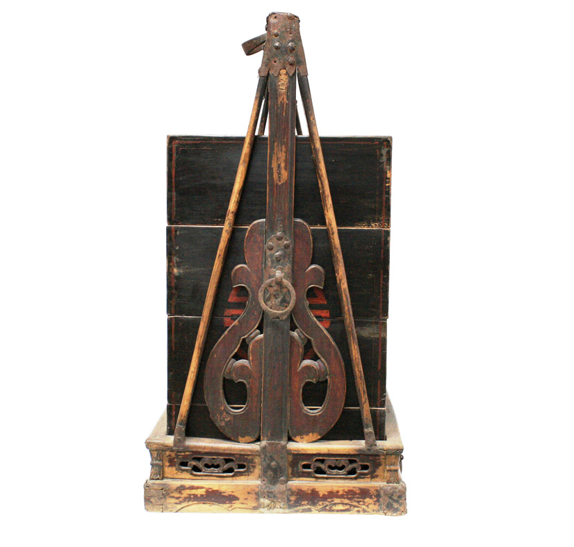 Antique Handmade Wooden 3 Tier Box