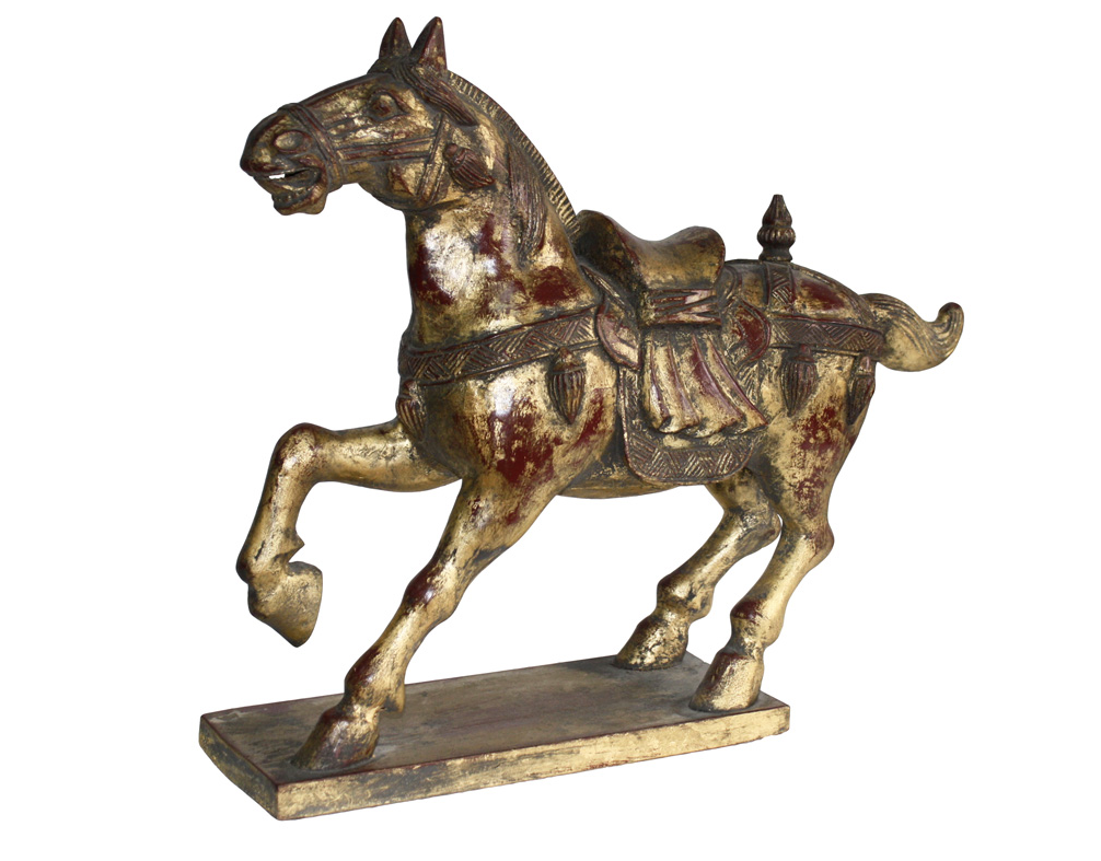 Handcarved Small Wooden Brown Horse