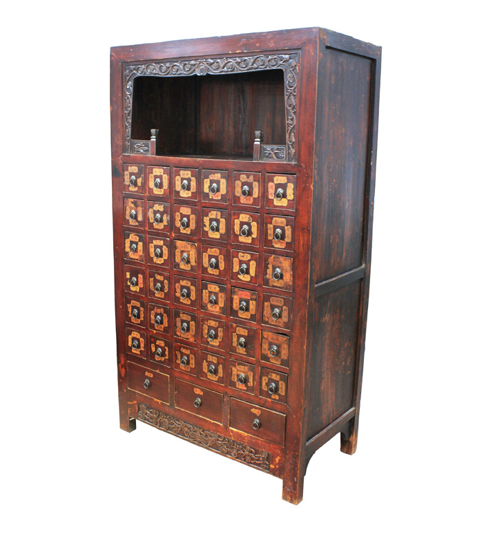 Antique Handmade Wooden Medicine Cabinet