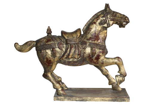 Handcarved Small Wooden Brown Horse