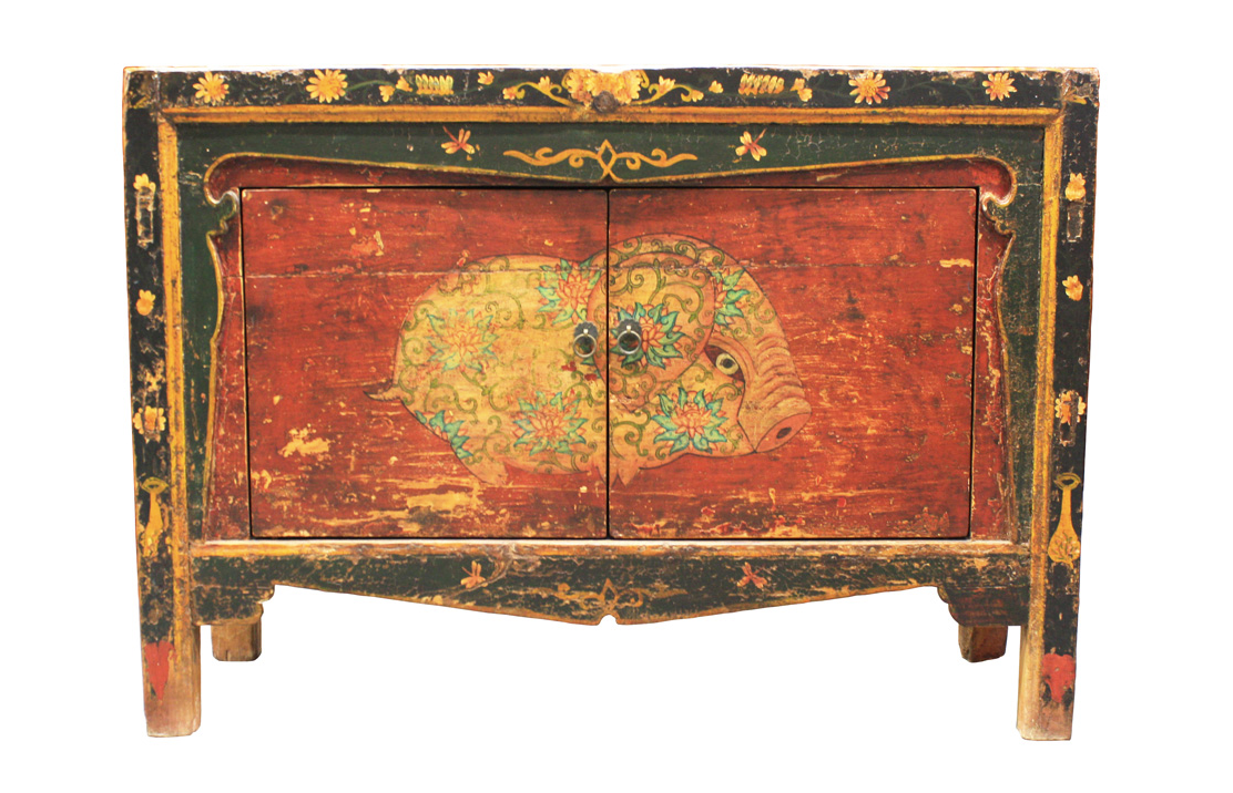 Antique Handmade Mongolian Cabinets