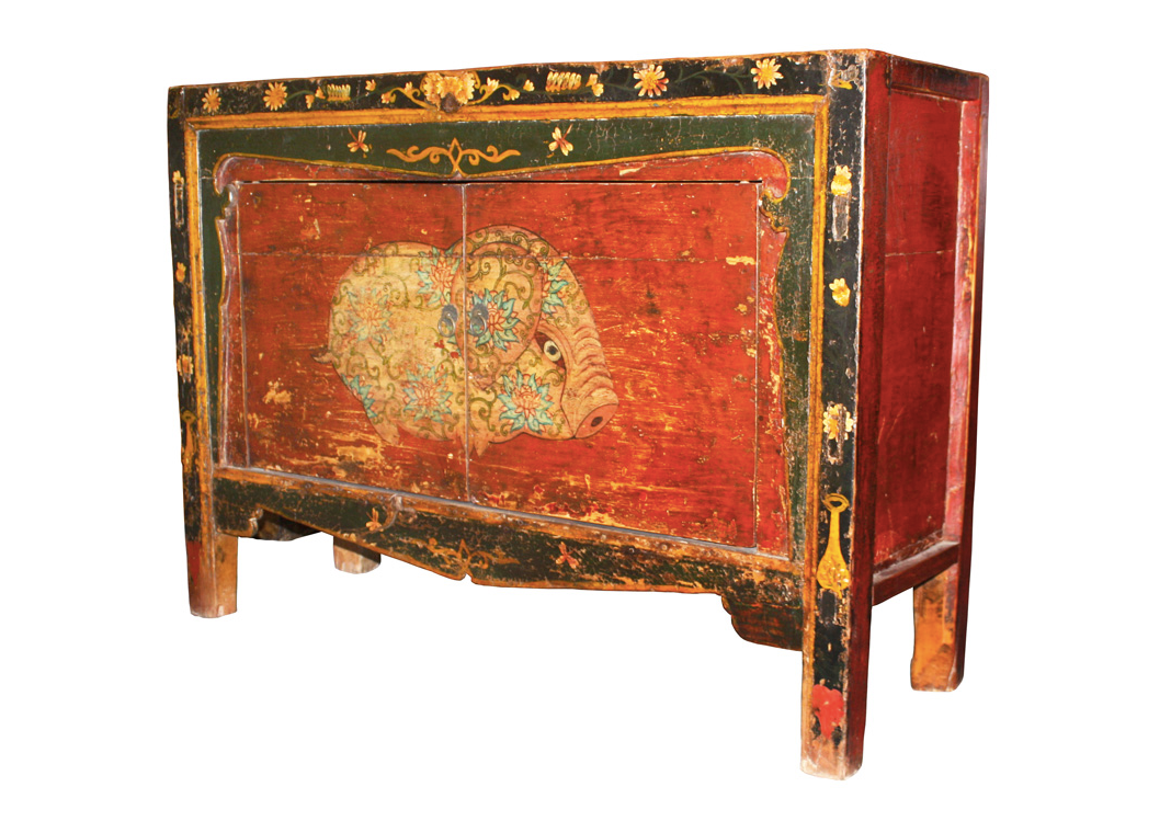 Antique Handmade Mongolian Cabinets